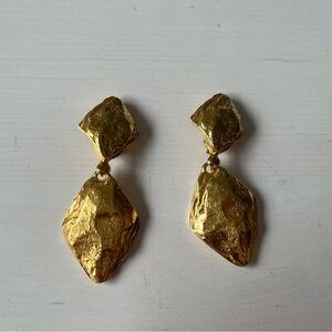 YSL Vintage Hammered Earrings